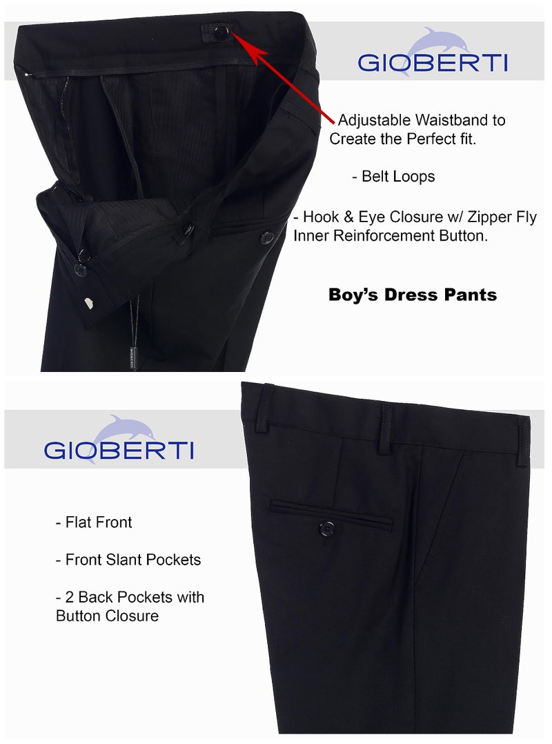 Gioberti 2 Piece Kids Boys Black Vest and Pants Formal Set, 14 - Image 4